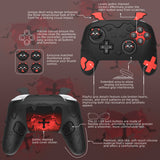 PlayVital Gothic Imp Series Silicone Cover for Nintendo Switch 2 Pro Controller, Cute Protective Skin Case for Switch 2 Pro Controller with Back Button Caps & Thumb Grip & Sticker - Black - GTVPTP001