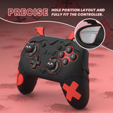 PlayVital Gothic Imp Series Silicone Cover for Nintendo Switch 2 Pro Controller, Cute Protective Skin Case for Switch 2 Pro Controller with Back Button Caps & Thumb Grip & Sticker - Black - GTVPTP001