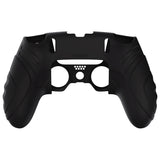 PlayVital Guardian Edition Anti-Slip Ergonomic Silicone Cover Case for ps5 Edge Controller, Soft Rubber Protector Skin for ps5 Edge Wireless Controller with Thumb Grip Caps - Black - EHPFP001