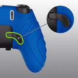 PlayVital Guardian Edition Anti-Slip Ergonomic Silicone Cover Case for ps5 Edge Controller, Soft Rubber Protector Skin for ps5 Edge Wireless Controller with Thumb Grip Caps - Blue - EHPFP008