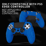 PlayVital Guardian Edition Anti-Slip Ergonomic Silicone Cover Case for ps5 Edge Controller, Soft Rubber Protector Skin for ps5 Edge Wireless Controller with Thumb Grip Caps - Blue - EHPFP008