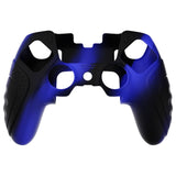 PlayVital Guardian Edition Anti-Slip Ergonomic Silicone Cover Case for ps5 Edge Controller, Soft Rubber Protector Skin for ps5 Edge Wireless Controller with Thumb Grip Caps - Blue & Black - EHPFP009