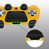 PlayVital Guardian Edition Anti-Slip Ergonomic Silicone Cover Case for ps5 Edge Controller, Soft Rubber Protector Skin for ps5 Edge Wireless Controller with Thumb Grip Caps - Caution Yellow - EHPFP012