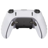 PlayVital Guardian Edition Anti-Slip Ergonomic Silicone Cover Case for ps5 Edge Controller, Soft Rubber Protector Skin for ps5 Edge Wireless Controller with Thumb Grip Caps - Clear White - EHPFP003