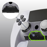 PlayVital Guardian Edition Anti-Slip Ergonomic Silicone Cover Case for ps5 Edge Controller, Soft Rubber Protector Skin for ps5 Edge Wireless Controller with Thumb Grip Caps - Clear White - EHPFP003