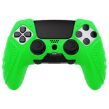 PlayVital Guardian Edition Anti-Slip Ergonomic Silicone Cover Case for ps5 Edge Controller, Soft Rubber Protector Skin for ps5 Edge Wireless Controller with Thumb Grip Caps - Green - EHPFP010