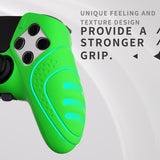 PlayVital Guardian Edition Anti-Slip Ergonomic Silicone Cover Case for ps5 Edge Controller, Soft Rubber Protector Skin for ps5 Edge Wireless Controller with Thumb Grip Caps - Green - EHPFP010