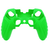 PlayVital Guardian Edition Anti-Slip Ergonomic Silicone Cover Case for ps5 Edge Controller, Soft Rubber Protector Skin for ps5 Edge Wireless Controller with Thumb Grip Caps - Green - EHPFP010