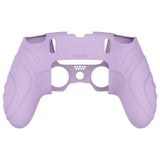 PlayVital Guardian Edition Anti-Slip Ergonomic Silicone Cover Case for ps5 Edge Controller, Soft Rubber Protector Skin for ps5 Edge Wireless Controller with Thumb Grip Caps - Mauve Purple - EHPFP005