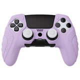 PlayVital Guardian Edition Anti-Slip Ergonomic Silicone Cover Case for ps5 Edge Controller, Soft Rubber Protector Skin for ps5 Edge Wireless Controller with Thumb Grip Caps - Mauve Purple - EHPFP005