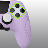 PlayVital Guardian Edition Anti-Slip Ergonomic Silicone Cover Case for ps5 Edge Controller, Soft Rubber Protector Skin for ps5 Edge Wireless Controller with Thumb Grip Caps - Mauve Purple - EHPFP005