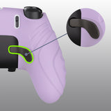 PlayVital Guardian Edition Anti-Slip Ergonomic Silicone Cover Case for ps5 Edge Controller, Soft Rubber Protector Skin for ps5 Edge Wireless Controller with Thumb Grip Caps - Mauve Purple - EHPFP005