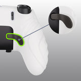 PlayVital Guardian Edition Anti-Slip Ergonomic Silicone Cover Case for ps5 Edge Controller, Soft Rubber Protector Skin for ps5 Edge Wireless Controller with Thumb Grip Caps - White - EHPFP002