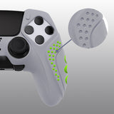 PlayVital Guardian Edition Anti-Slip Ergonomic Silicone Cover Case for ps5 Edge Controller, Soft Rubber Protector Skin for ps5 Edge Wireless Controller with Thumb Grip Caps - Metallic Gray - EHPFP011