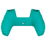 PlayVital Guardian Edition Aqua Green Ergonomic Soft Anti-slip Controller Silicone Case Cover, Rubber Protector Skins with White Joystick Caps for PS5 Controller - YHPF010