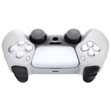 PlayVital Glow in Dark - Green Ergonomic Soft Anti-slip Controller Silicone Case Cover, Rubber Protector Skins with Black Joystick Caps for PS5 Controller - YHPF024