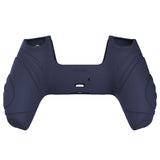 PlayVital Guardian Edition Midnight Blue Ergonomic Soft Anti-slip Controller Silicone Case Cover, Rubber Protector Skins with Black Joystick Caps for PS5 Controller - YHPF003