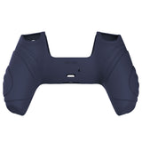 PlayVital Guardian Edition Midnight Blue Ergonomic Soft Anti-slip Controller Silicone Case Cover, Rubber Protector Skins with Black Joystick Caps for PS5 Controller - YHPF003