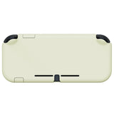 PlayVital Customized Protective Grip Case for NS Switch Lite, Antique Yellow Hard Cover Protector for NS Switch Lite - 1 x Black Border Tempered Glass Screen Protector Included - YYNLP009