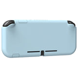 PlayVital Customized Protective Grip Case for NS Switch Lite, Heaven Blue Hard Cover Protector for NS Switch Lite - 1 x Black Border Tempered Glass Screen Protector Included - YYNLP013