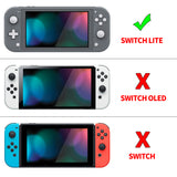 PlayVital Customized Protective Grip Case for NS Switch Lite, Heaven Blue Hard Cover Protector for NS Switch Lite - 1 x Black Border Tempered Glass Screen Protector Included - YYNLP013