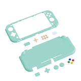 PlayVital Customized Protective Grip Case for NS Switch Lite, Misty Green Hard Cover Protector for NS Switch Lite - 1 x Black Border Tempered Glass Screen Protector Included - YYNLP011