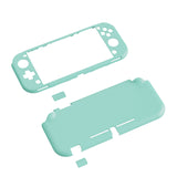 PlayVital Customized Protective Grip Case for NS Switch Lite, Misty Green Hard Cover Protector for NS Switch Lite - 1 x Black Border Tempered Glass Screen Protector Included - YYNLP011