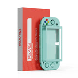 PlayVital Customized Protective Grip Case for NS Switch Lite, Misty Green Hard Cover Protector for NS Switch Lite - 1 x Black Border Tempered Glass Screen Protector Included - YYNLP011