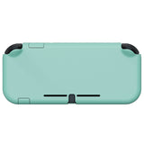 PlayVital Customized Protective Grip Case for NS Switch Lite, Misty Green Hard Cover Protector for NS Switch Lite - 1 x Black Border Tempered Glass Screen Protector Included - YYNLP011