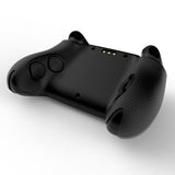 PlayVital Hexagon Diamond Texture Grip Sticker Set for Steam Controller 2, Anti-Slip PU Skin Cover Accessory Kit for Steam Controller with Touchpad Stickers and Thumb Grips - Black - SURSCM001