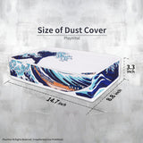 PlayVital Horizontal Dust Cover for ps5 Slim Digital Edition(The New Smaller Design), Nylon Dust Proof Protector Waterproof Cover Sleeve for ps5 Slim Console - The Great Wave - RTKPFH001