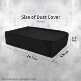 PlayVital Horizontal Dust Cover for ps5 Slim Digital Edition(The New Smaller Design), Nylon Dust Proof Protector Waterproof Cover Sleeve for ps5 Slim Console - Black - RTKPFM001