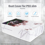PlayVital Horizontal Dust Cover for ps5 Slim Disc Edition(The New Smaller Design), Nylon Dust Proof Protector Waterproof Cover Sleeve for ps5 Slim Console - Clown Hahaha - HUYPFH002