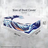 PlayVital Horizontal Dust Cover for ps5 Slim Disc Edition(The New Smaller Design), Nylon Dust Proof Protector Waterproof Cover Sleeve for ps5 Slim Console - The Great Wave - HUYPFH001
