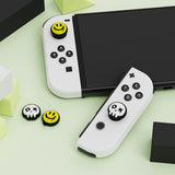 PlayVital Happy & Gloomy Style B Switch Thumb Grip Caps, Joystick Caps for NS Switch Lite, Silicone Analog Cover Thumbstick Grips for Joycon of Switch OLED - NJM1202