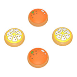 PlayVital Tangerine Switch Thumb Grip Caps, Joystick Caps for NS Switch Lite, Silicone Analog Cover Thumbstick Grips for Joycon of Switch OLED - NJM1199