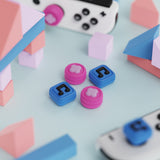 PlayVital Wonder Rhythm Switch Thumb Grip Caps, Joystick Caps for NS Switch Lite, Silicone Analog Cover Thumbstick Grips for Joycon of Switch OLED - NJM1203