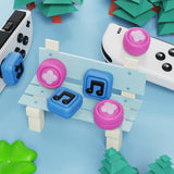 PlayVital Wonder Rhythm Switch Thumb Grip Caps, Joystick Caps for NS Switch Lite, Silicone Analog Cover Thumbstick Grips for Joycon of Switch OLED - NJM1203