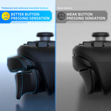 PlayVital LR INCREASER Shoulder Buttons Trigger Enhancement Set for Steam Deck, Natural Grip Added Height and Width Buttons for Steam Deck LCD, L1R1L2R2 Extender for Steam Deck OLED - Black - DJMSDJ001