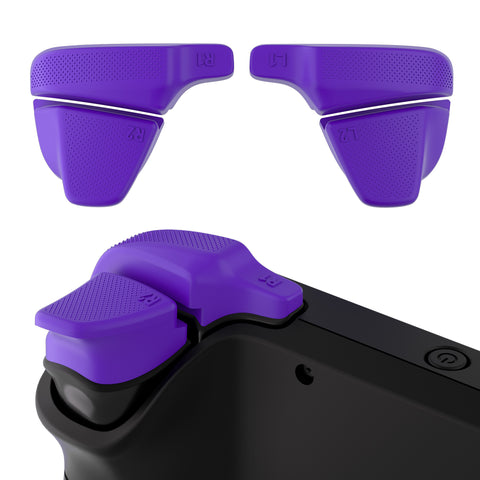 Natural Grip Added Height and Width Buttons for Steam Deck, L1R1L2R2 Extender for Steam Deck - Purple - DJMSDJ003