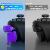 PlayVital LR INCREASER Shoulder Buttons Trigger Enhancement Set for Steam Deck, Natural Grip Added Height and Width Buttons for Steam Deck LCD, L1R1L2R2 Extender for Steam Deck OLED - Purple - DJMSDJ003