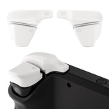 PlayVital LR INCREASER Shoulder Buttons Trigger Enhancement Set for Steam Deck, Natural Grip Added Height and Width Buttons for Steam Deck, L1R1L2R2 Extender for Steam Deck - White - DJMSDJ002