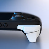 PlayVital LR INCREASER Shoulder Buttons Trigger Enhancement Set for Steam Deck, Natural Grip Added Height and Width Buttons for Steam Deck, L1R1L2R2 Extender for Steam Deck - White - DJMSDJ002