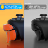PlayVital LR INCREASER Shoulder Buttons Trigger Enhancement Set for Steam Deck, Natural Grip Added Height and Width Buttons for Steam Deck LCD, L1R1L2R2 Extender for Steam Deck OLED - Orange - DJMSDJ005