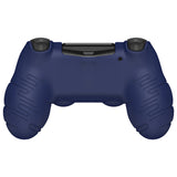 PlayVital Line & Dot Midnight Blue Silicone Cover Skin for ps4 Controller, Anti-Slip Soft Protector Case Cover with Thumb Grip Caps for ps4 for ps4 Slim for ps4 Pro Controller - CLRP4P005