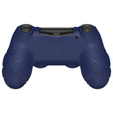 PlayVital Line & Dot Midnight Blue Silicone Cover Skin for ps4 Controller, Anti-Slip Soft Protector Case Cover with Thumb Grip Caps for ps4 for ps4 Slim for ps4 Pro Controller - CLRP4P005