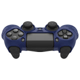 PlayVital Line & Dot Midnight Blue Silicone Cover Skin for ps4 Controller, Anti-Slip Soft Protector Case Cover with Thumb Grip Caps for ps4 for ps4 Slim for ps4 Pro Controller - CLRP4P005