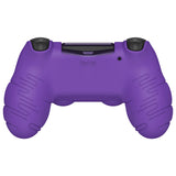 PlayVital Line & Dot Purple Silicone Cover Skin for ps4 Controller, Anti-Slip Soft Protector Case Cover with Thumb Grip Caps for ps4 for ps4 Slim for ps4 Pro Controller - CLRP4P004