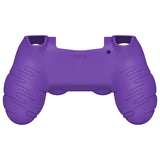 PlayVital Line & Dot Purple Silicone Cover Skin for ps4 Controller, Anti-Slip Soft Protector Case Cover with Thumb Grip Caps for ps4 for ps4 Slim for ps4 Pro Controller - CLRP4P004