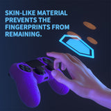 PlayVital Line & Dot Purple Silicone Cover Skin for ps4 Controller, Anti-Slip Soft Protector Case Cover with Thumb Grip Caps for ps4 for ps4 Slim for ps4 Pro Controller - CLRP4P004